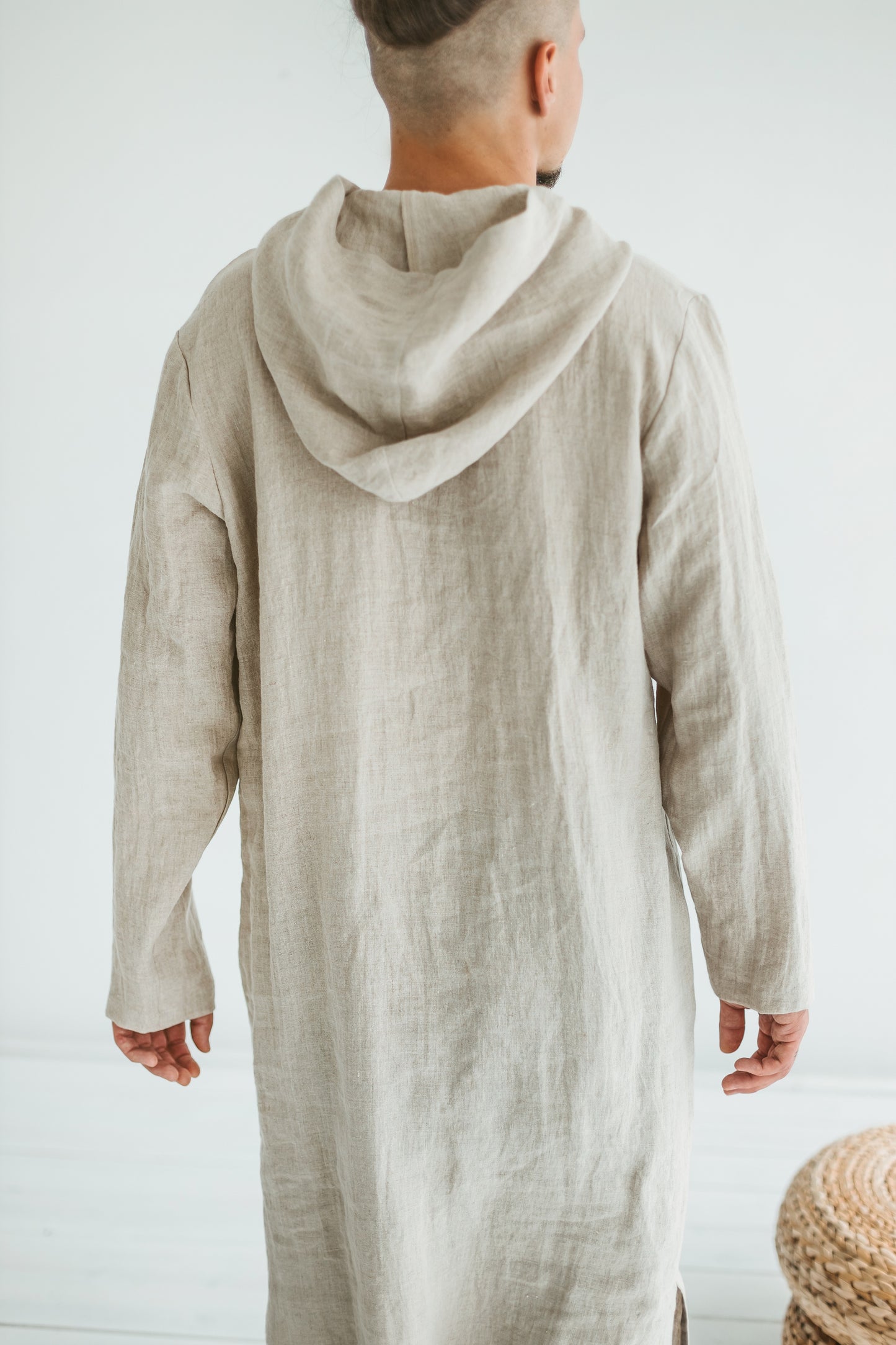 Linen Hood Kaftan for Men