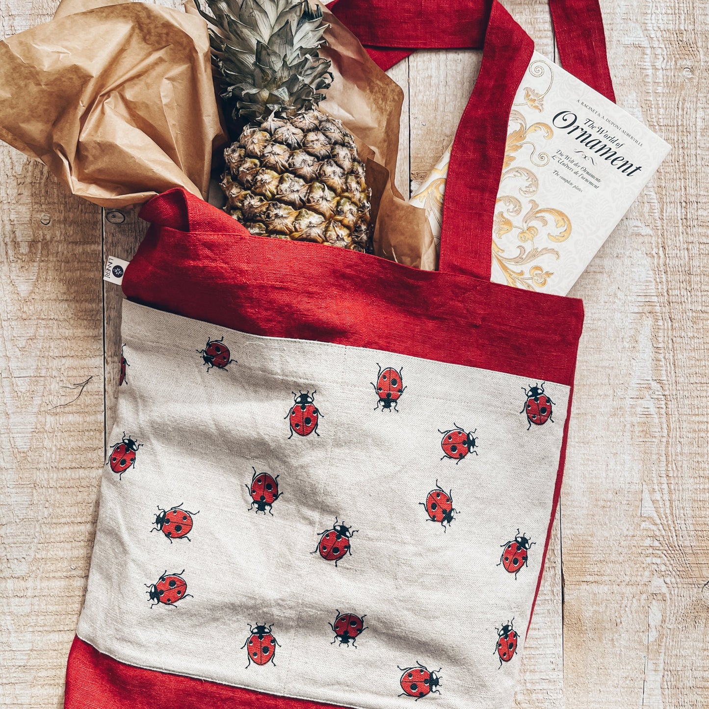 linen tote bag
