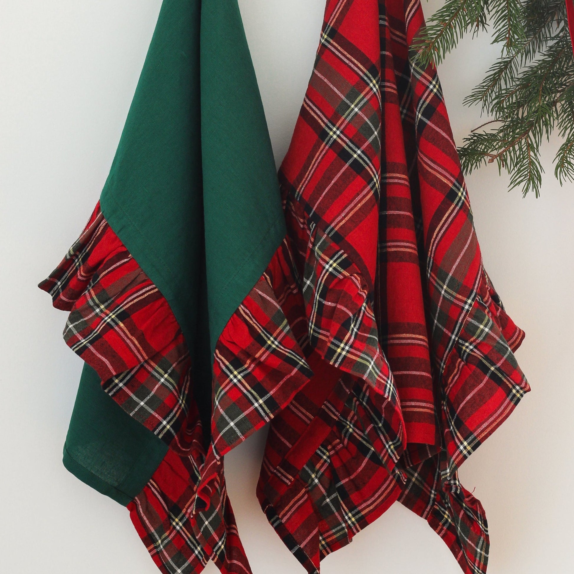 Tartan kitchen towels