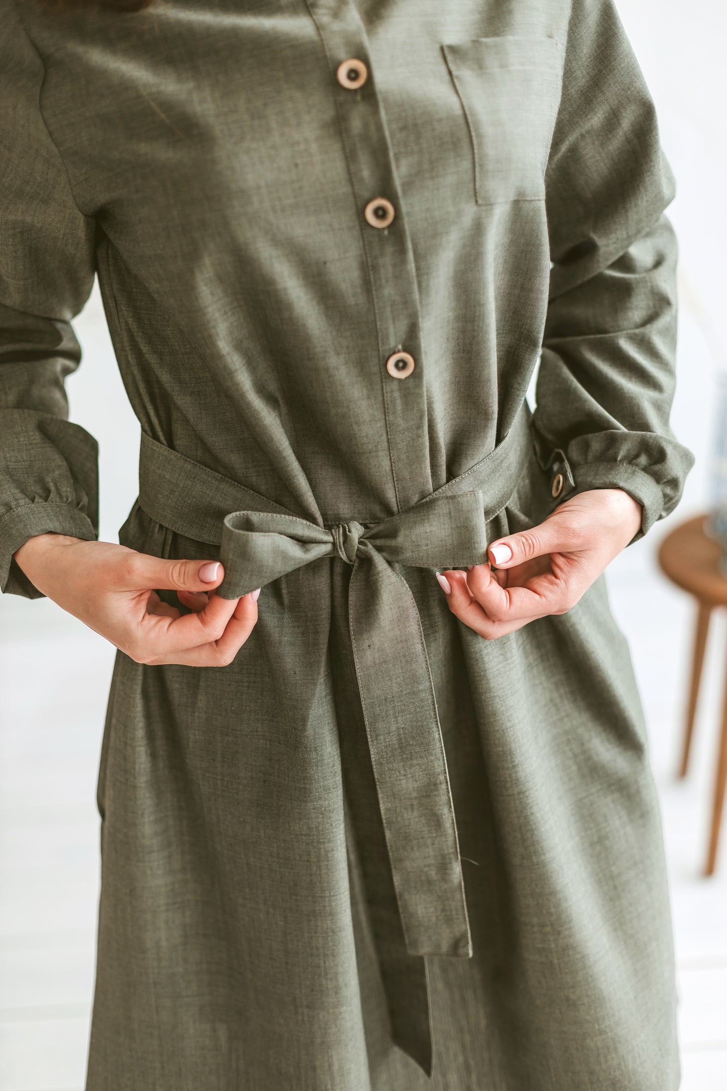 Wool shirt dress,  Size M/L