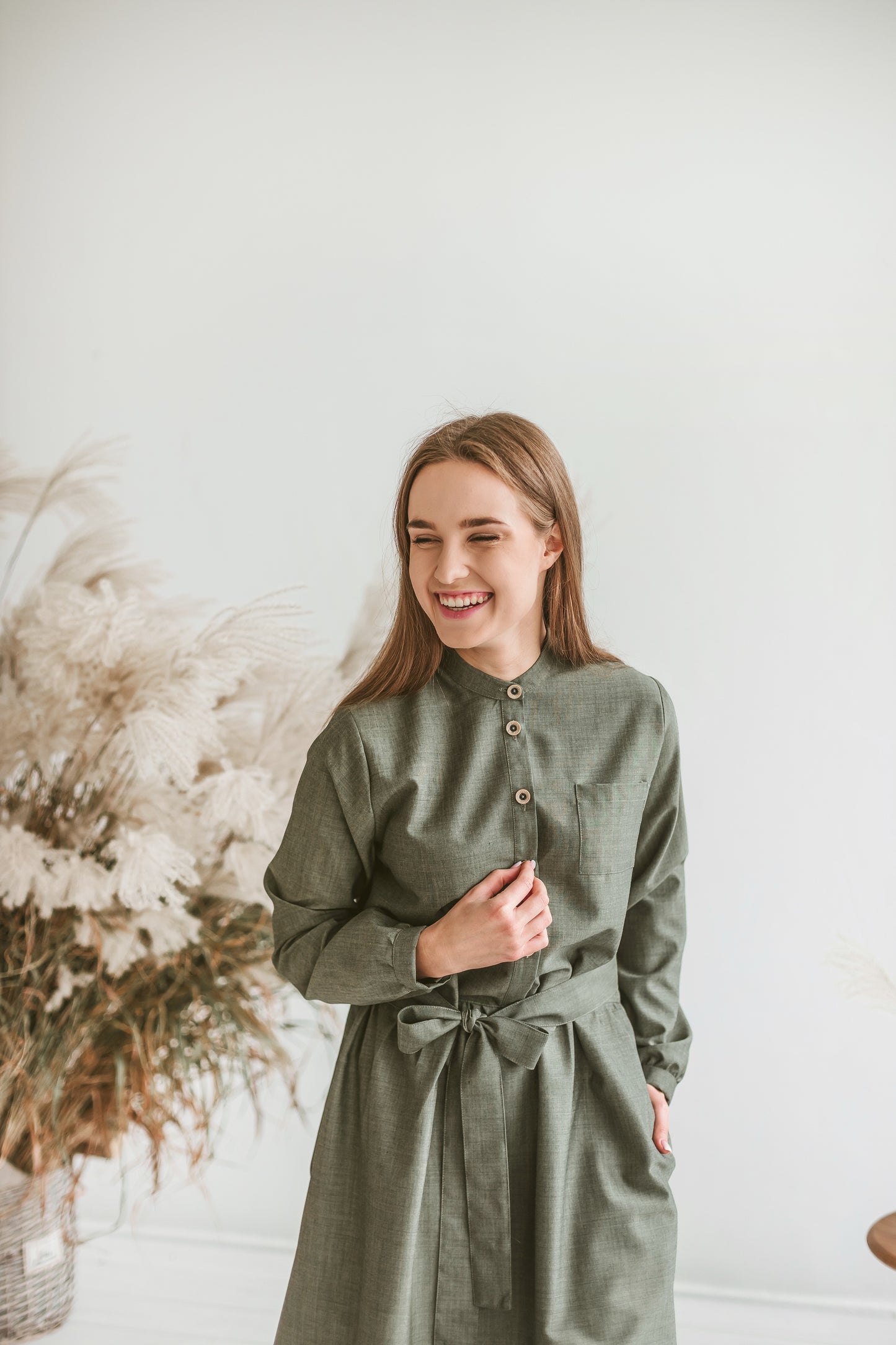 Wool shirt dress,  Size M/L